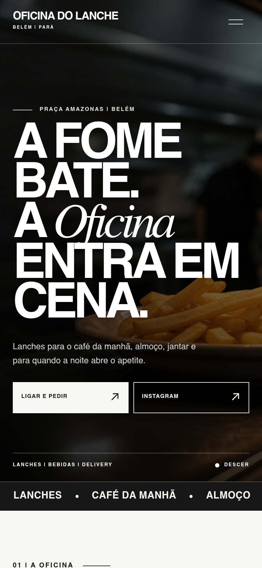 Oficina do Lanche em celular